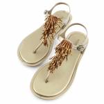 GIOSEPPO 59426-P LONGBEAC zlote sandały damskie Gold
