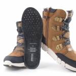 GEOX J16APA FLEXYPER brązowe czarne śniegowce dziewczęce J16APA 022FU C6175
