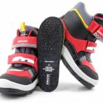 GEOX B163VB FLANFIL czarne czerwone śniegowce chłopięce B163VB 05411 C0020
