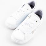 TOMMY HILFIGER T3A4-32152-1375X048 białe złote półbuty SNEAKER WHITE