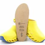 Scholl EVOFLEX żółte granatowe klapki damskie F293782297