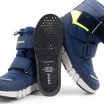 GEOX J169XC FLEXYPER 0FU50 C4502 granatowe żółte śniegowce młodzieżowe