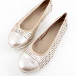 CAPRICE 22150-42 TAUPE METAL. balerinki damskie wl24