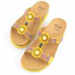 SCHOLL NEW BOGOTA WEDGE MED żółte klapkidamskie wl25 MF266072007