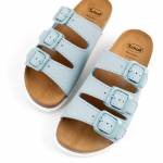 SCHOLL RIO WERDE AD MED niebieskie klapki damskie wl25 MF321521045