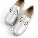 CAPRICE 24536-42 204 GREY COMB bezowe półbuty mokasyny damskie wl25