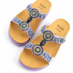 SCHOLL NEW BOGOTA WEDGE MED fioletowe klapki damskie wl25 MF266071033