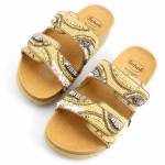 SCHOLL LISBOA 2 STRAPS MED beżowe klapki damskie wl25 MF320241002