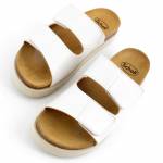 SCHOLL SIERRA 2 STRAPS MED białe klapki damskie MF320141171 OBUWIE MEDYCZNE wl25
