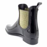 GIOSEPPO DERBY BLACK/GOLD CZARNE ZŁOTE KALOSZE *DP*