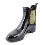 GIOSEPPO DERBY BLACK/GOLD CZARNE ZŁOTE KALOSZE *DP*