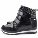 CAPRICE 26424-27 czarne śniegowce damskie 9-9-26425-27 019 BLACK COMB TEX