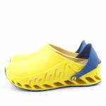 Scholl EVOFLEX żółte granatowe klapki damskie F293782297