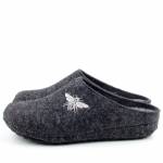 PANTO FINO 1830-M118 ciemno szare pantofle damskie