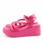 MARCO TOZZI 28000-20 595 FUXIA różowe sandały damskie Koturna