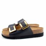 SCHOLL Monterey 2 STRAPS MED czarne klapki damskie MF305841004 OBUWIE MEDYCZNE wl25