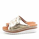 RIXA SHOES 58C2695 złote klapki damskie wl26
