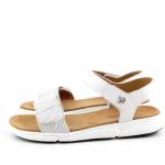 CAPRICE 28600-28 białe beżowe sandały damskie 197 WHITE COMB